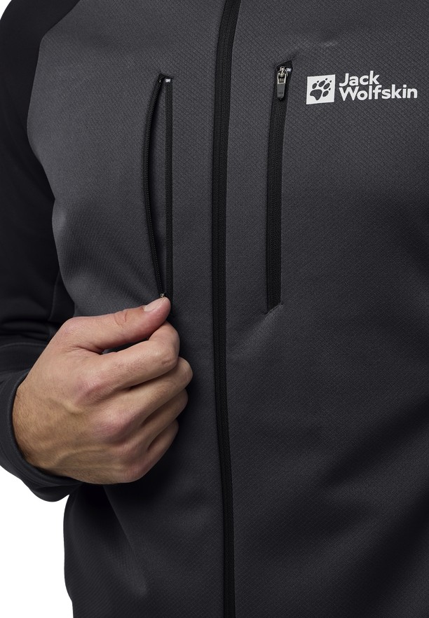 Black Jack Wolfskin Alpgrat Xt Men Fleece Jackets | 62878415