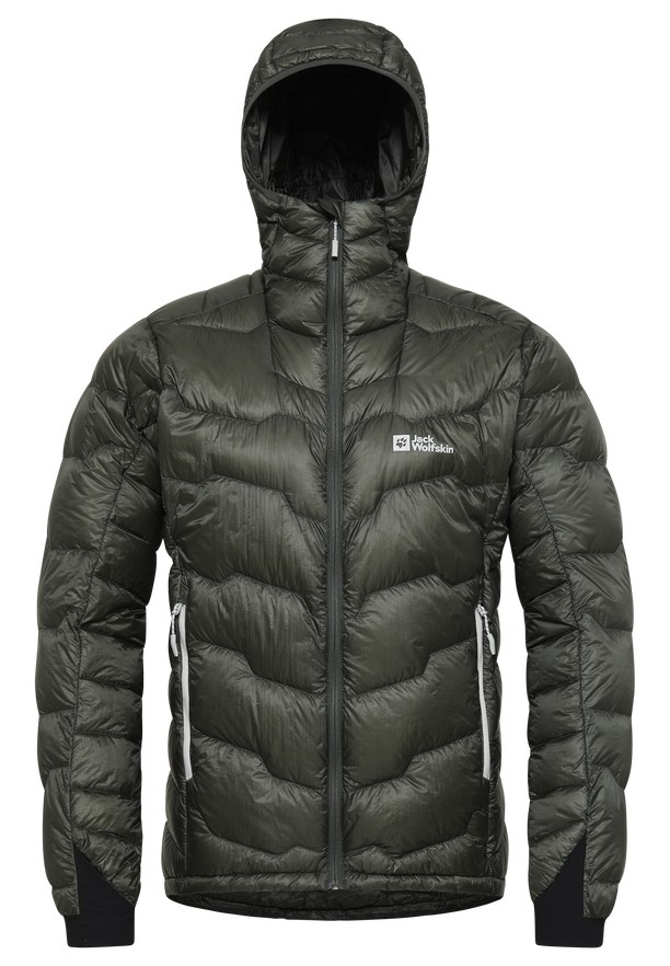 Black Jack Wolfskin Alpspitze Hoody Men Down Jackets | 58916171