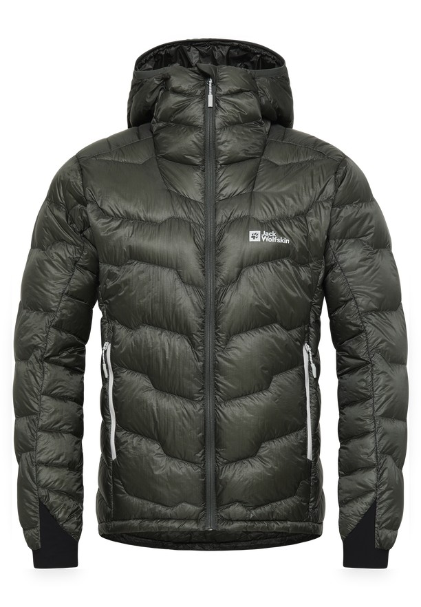 Black Jack Wolfskin Alpspitze Hoody Men Down Jackets | 58916171