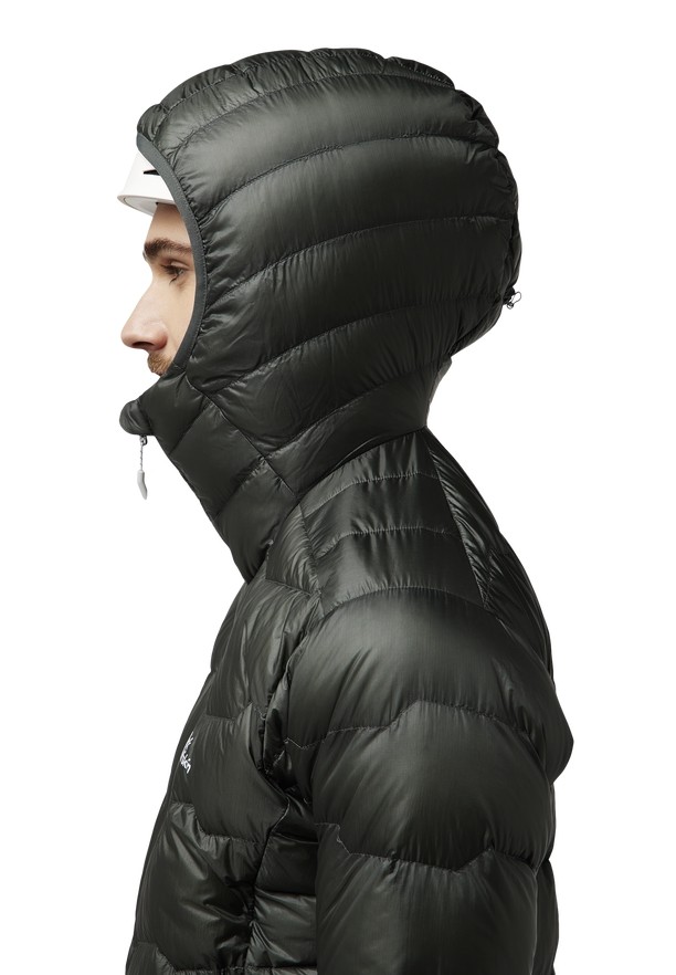 Black Jack Wolfskin Alpspitze Hoody Men Down Jackets | 58916171