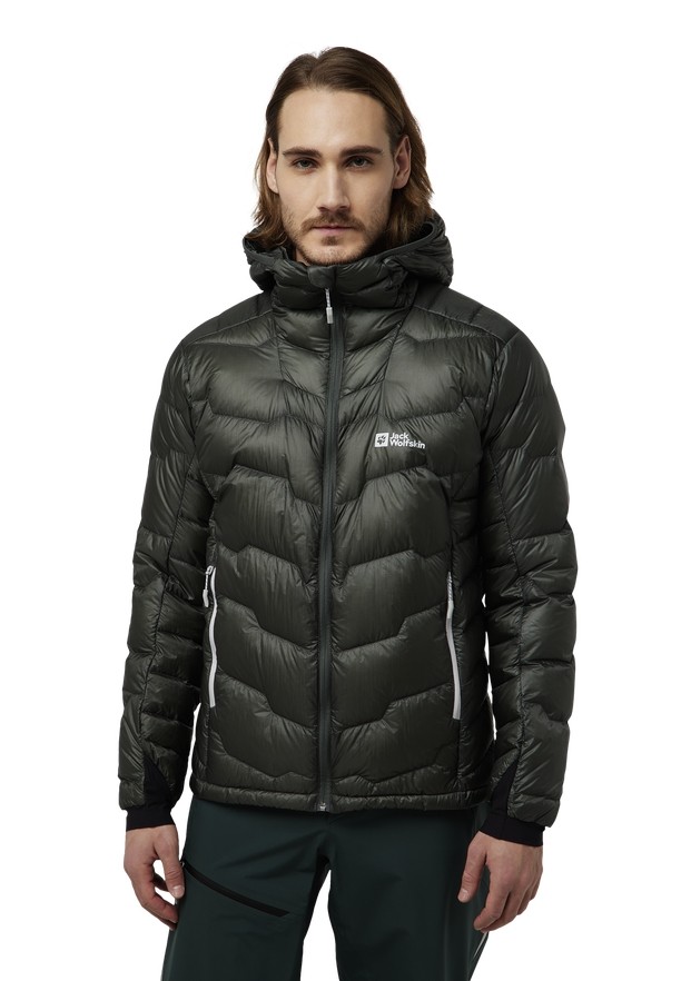 Black Jack Wolfskin Alpspitze Hoody Men Down Jackets | 58916171