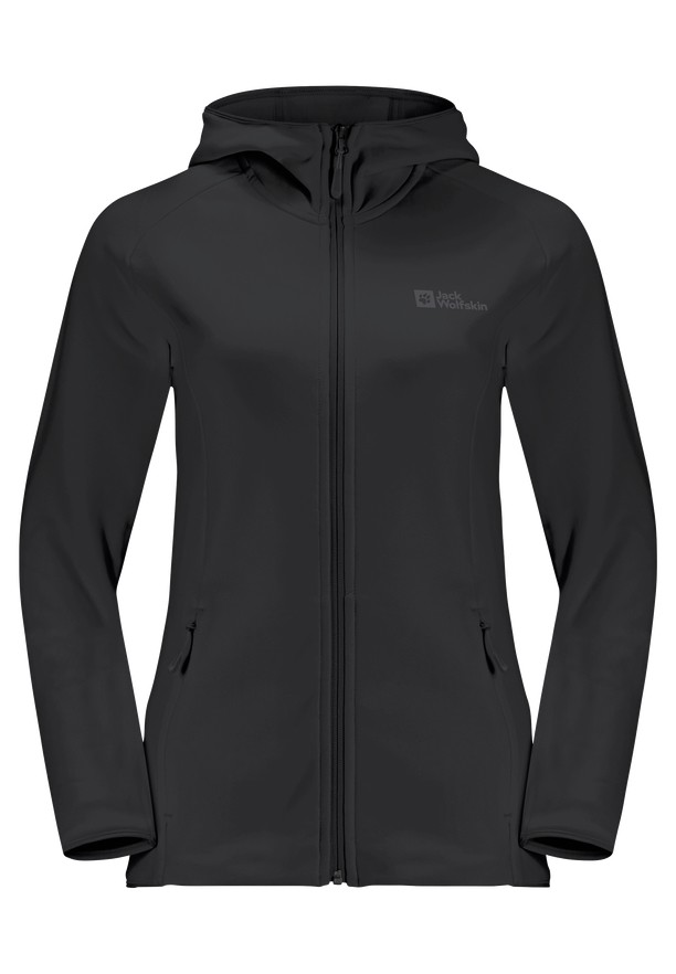 Black Jack Wolfskin Baiselberg Hooded Fz Women Fleece Jackets | 50608904
