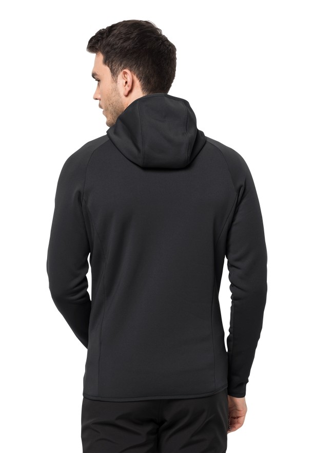 Black Jack Wolfskin Baiselberg Hooded Fz Men Fleece Jackets | 18671526