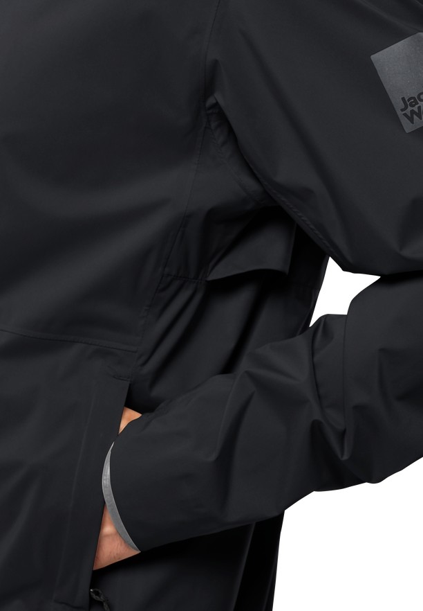 Black Jack Wolfskin Bike Commute 2.5l Men Rain Jackets | 95440695