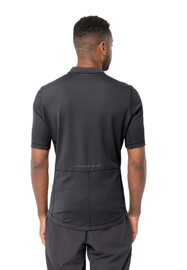 Black Jack Wolfskin Bike Commute Hz Men T Shirts | 11002223