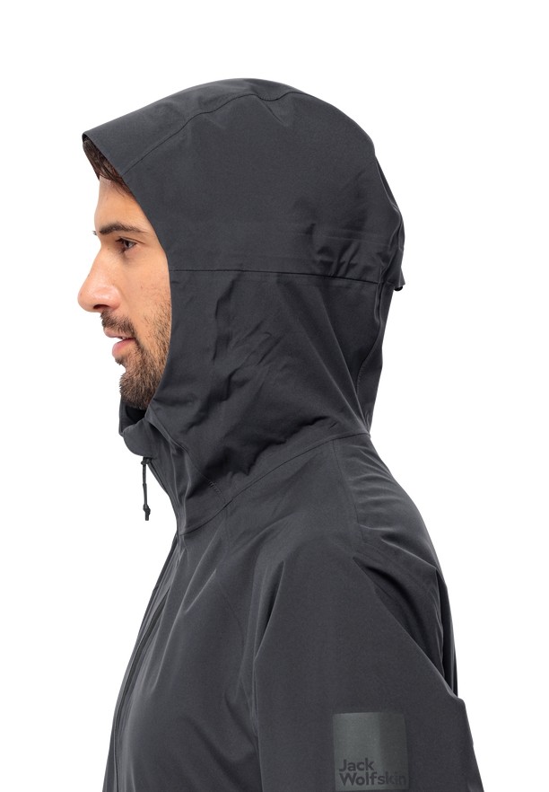 Black Jack Wolfskin Bike Commute Mono Men Rain Jackets | 41258009
