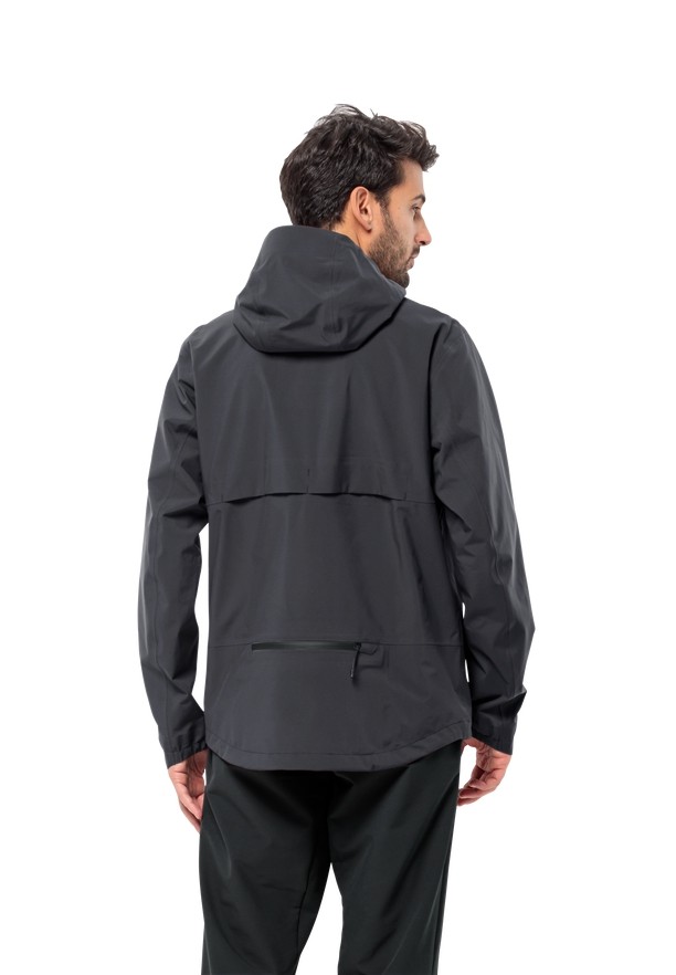 Black Jack Wolfskin Bike Commute Mono Men Rain Jackets | 41258009