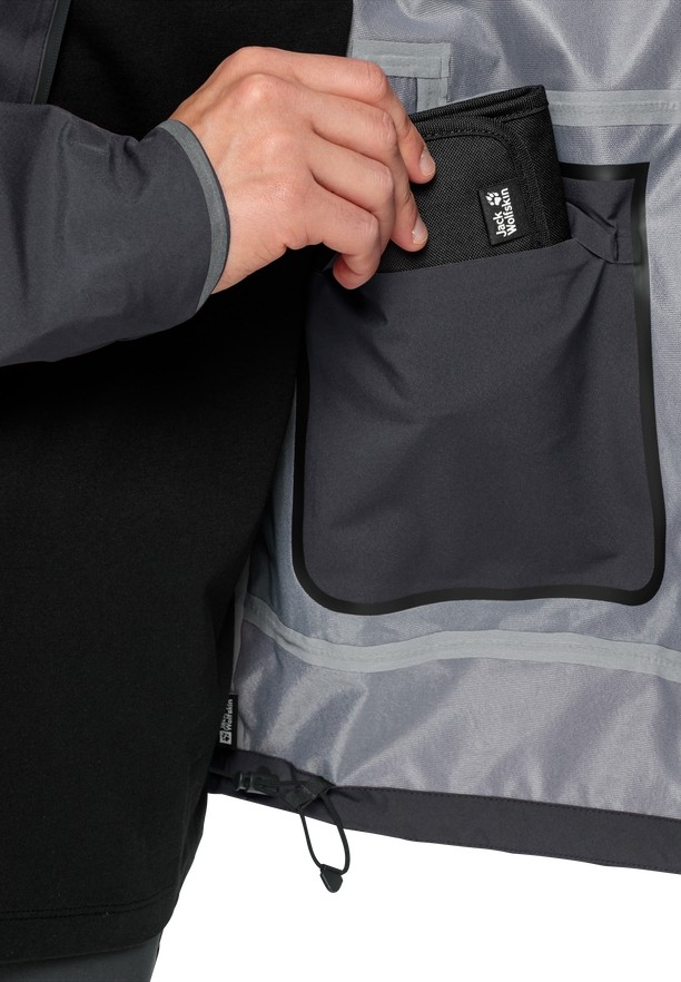 Black Jack Wolfskin Bike Commute Mono Men Rain Jackets | 41258009