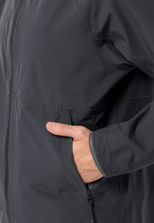 Black Jack Wolfskin Bike Commute Mono Men Rain Jackets | 41258009