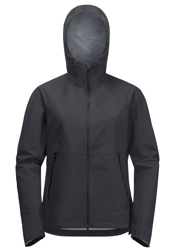Black Jack Wolfskin Bike Commute Mono Women Rain Jackets | 61142917