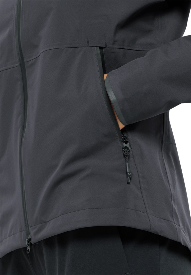 Black Jack Wolfskin Bike Commute Mono Women Rain Jackets | 61142917