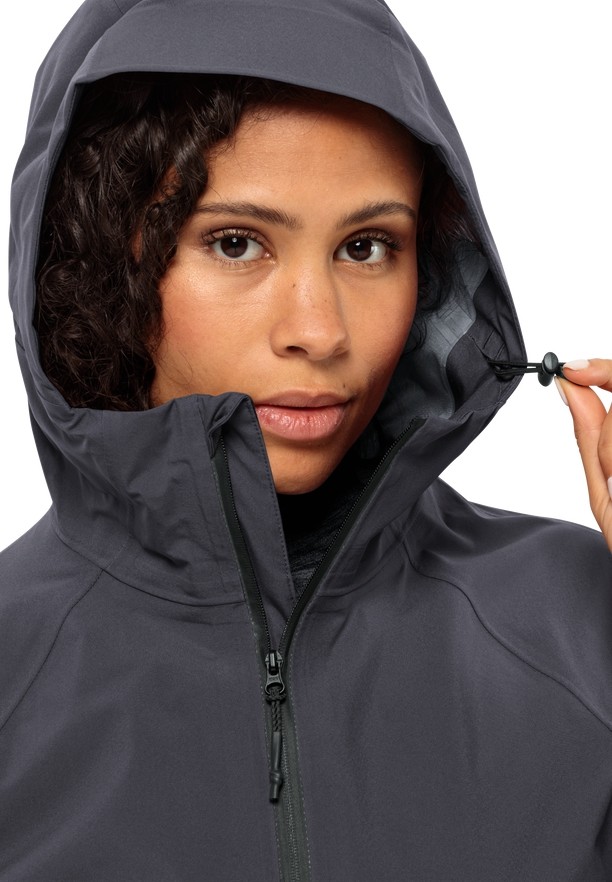 Black Jack Wolfskin Bike Commute Mono Women Rain Jackets | 61142917