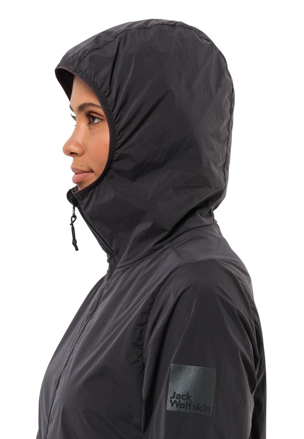 Black Jack Wolfskin Bike Commute Wind Women Softshell Jackets | 57368884