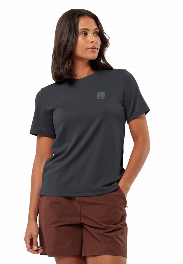 Black Jack Wolfskin Bike Commute Women T Shirts | 48815345
