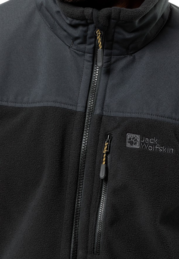 Black Jack Wolfskin Bornberg Hoody Men Softshell Jackets | 82337359