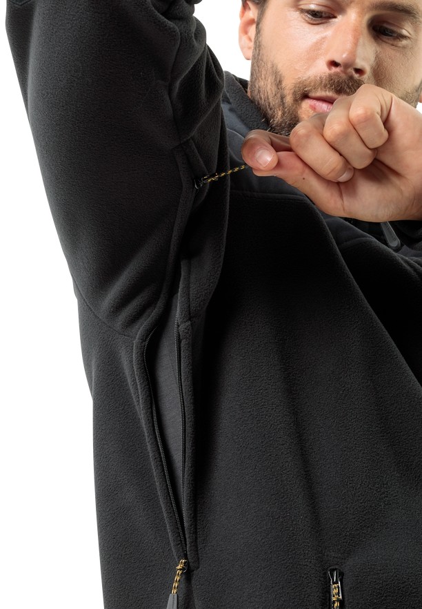 Black Jack Wolfskin Bornberg Hoody Men Softshell Jackets | 82337359