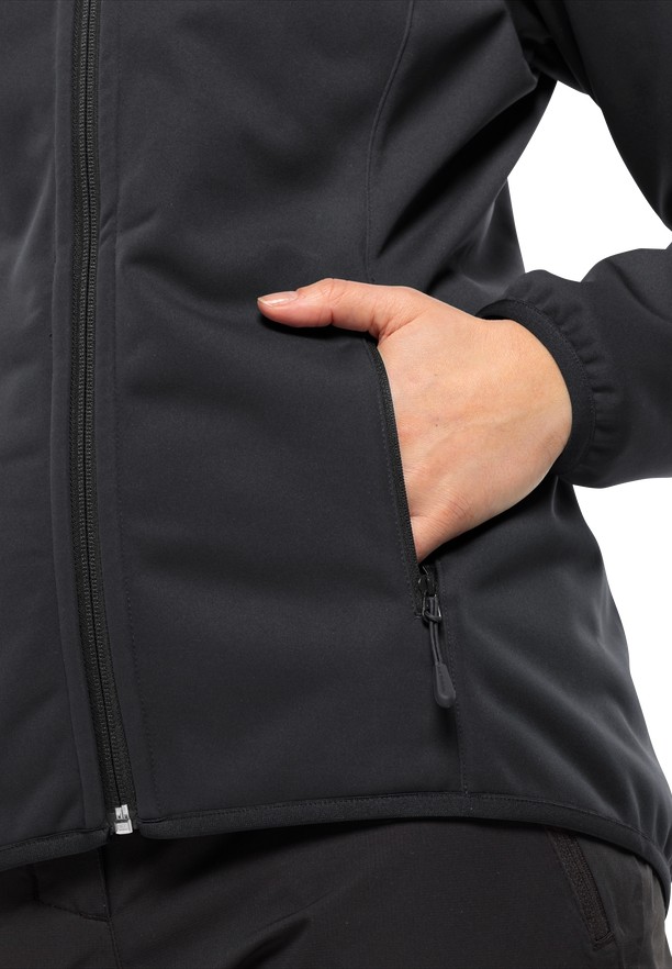 Black Jack Wolfskin Bornberg Hoody Women Jackets | 31194250
