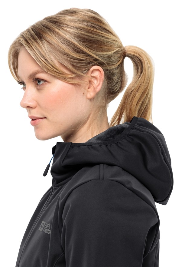 Black Jack Wolfskin Bornberg Hoody Women Jackets | 31194250