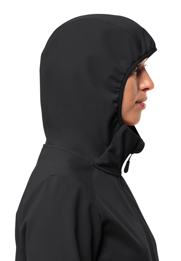 Black Jack Wolfskin Bornberg Hoody Women Softshell Jackets | 80340945