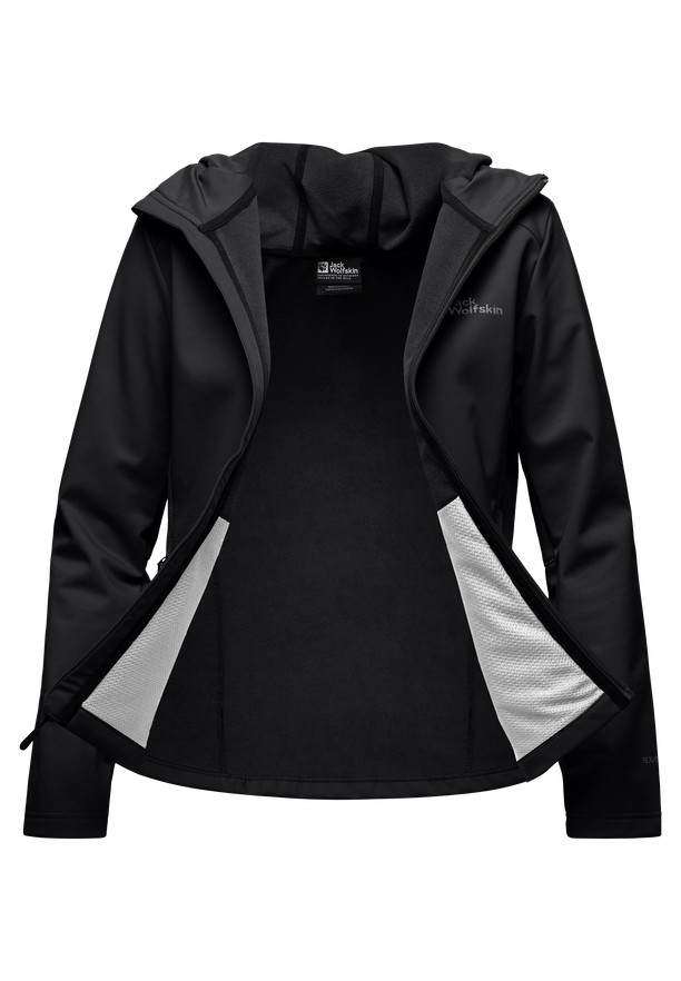Black Jack Wolfskin Bornberg Hoody Women Softshell Jackets | 80340945