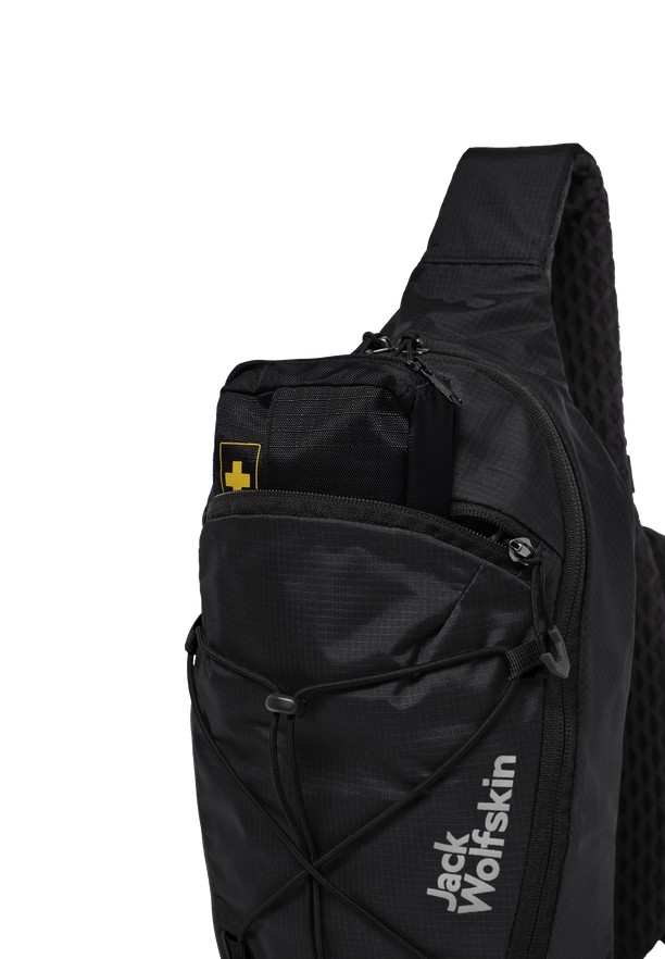 Black Jack Wolfskin Cyrox Sling Men Shoulder Bags | 48891645