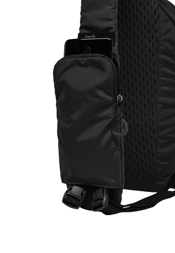 Black Jack Wolfskin Cyrox Sling Women Shoulder Bags | 91407781