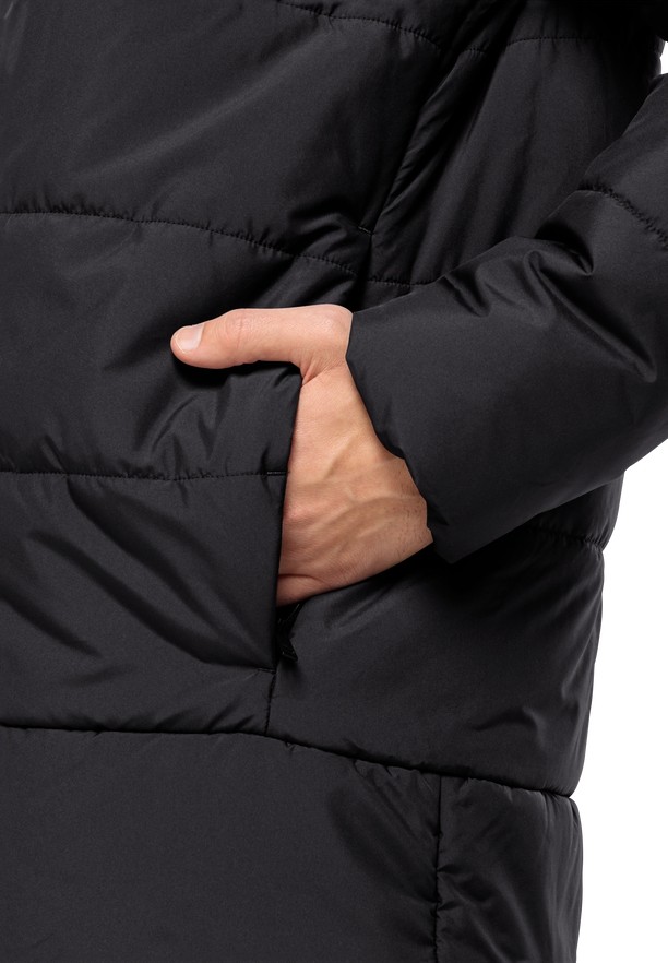 Black Jack Wolfskin Deutzer Long Men Jackets | 28954660