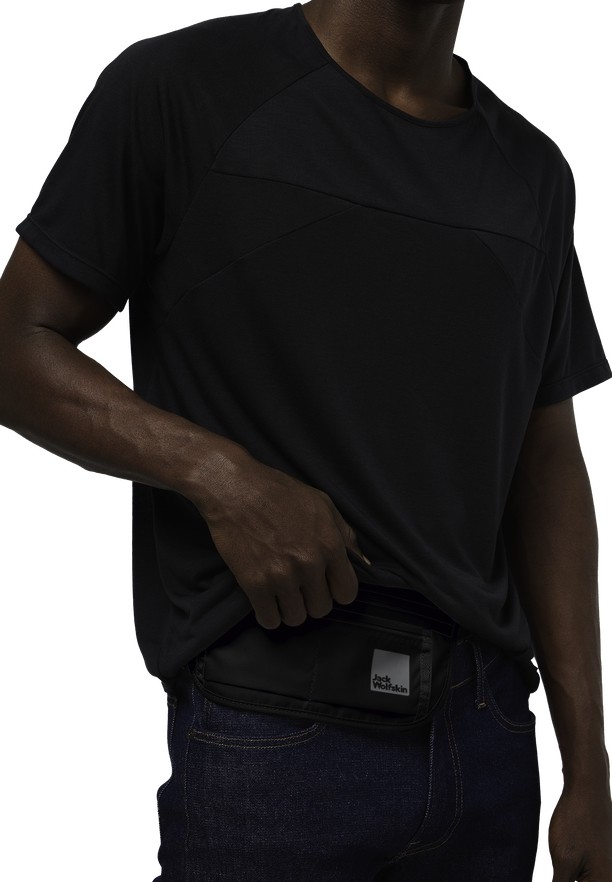 Black Jack Wolfskin Document Belt De Luxe Men Bum Bag | 58119202
