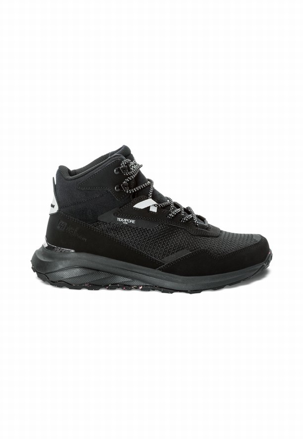 Black Jack Wolfskin Dromoventure Texapore Mid Women Outdoor Shoes | 39640989