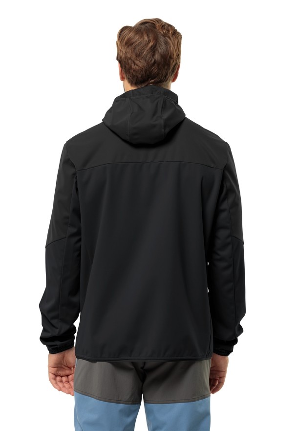 Black Jack Wolfskin Feldberg Hoody Men Softshell Jackets | 77914012