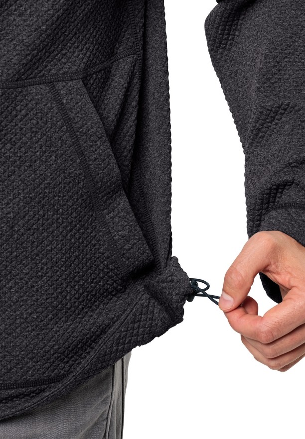 Black Jack Wolfskin Fernweh Hooded Men Fleece Jackets | 60469717