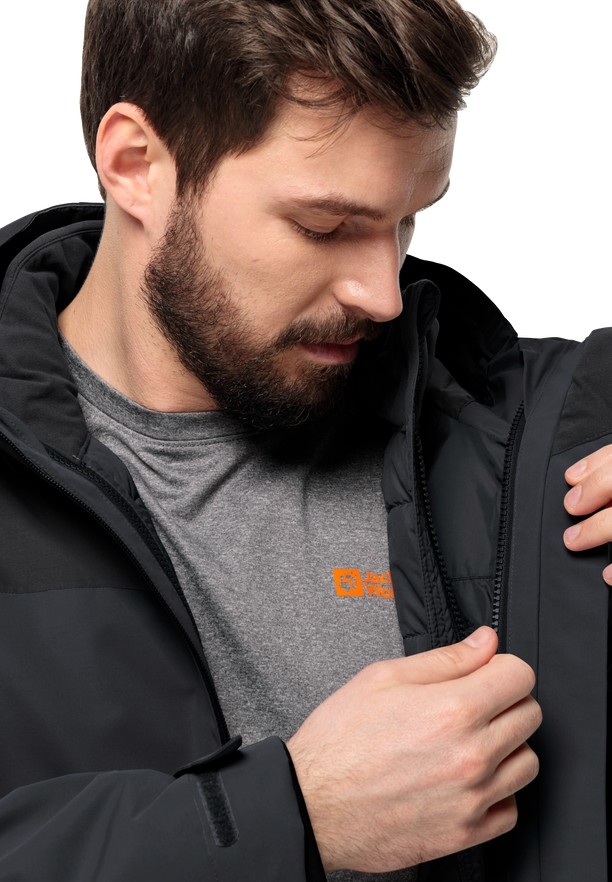 Black Jack Wolfskin Glaabach 3in1 Men Jackets | 80459115