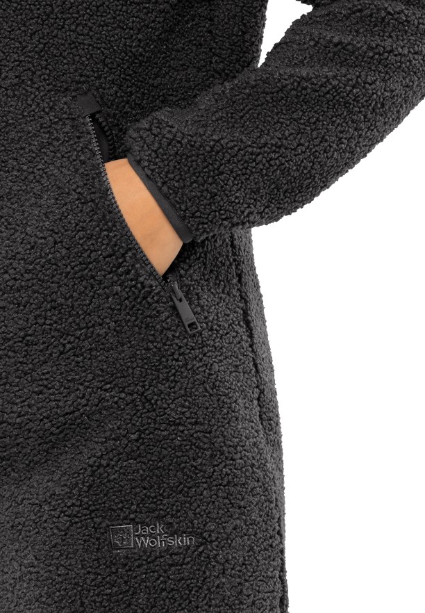 Black Jack Wolfskin High Curl Women Coats | 92030226
