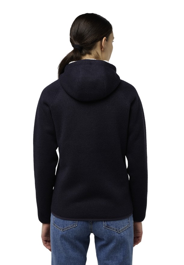Black Jack Wolfskin Kaminfeuer Hooded Women Fleece Jackets | 40564804
