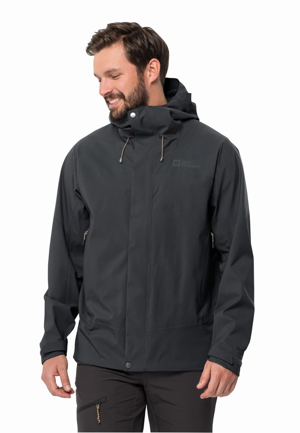 Black Jack Wolfskin Kammweg 2l Men Rain Jackets | 38305052