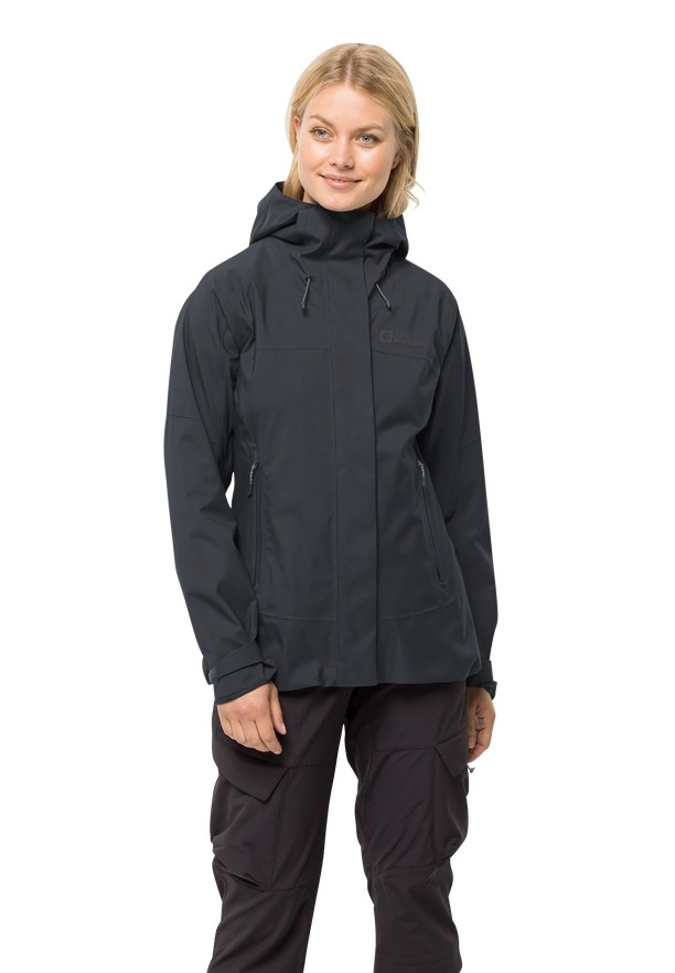Black Jack Wolfskin Kammweg 2l Women Rain Jackets | 13322006