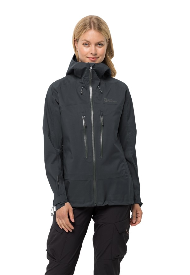 Black Jack Wolfskin Kammweg 3l Women Rain Jackets | 62961272
