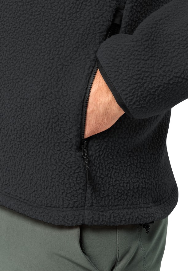 Black Jack Wolfskin Kammweg Pile Fz Men Fleece Jackets | 71564728