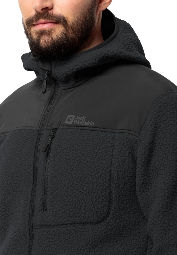 Black Jack Wolfskin Kammweg Pile Fz Men Fleece Jackets | 71564728