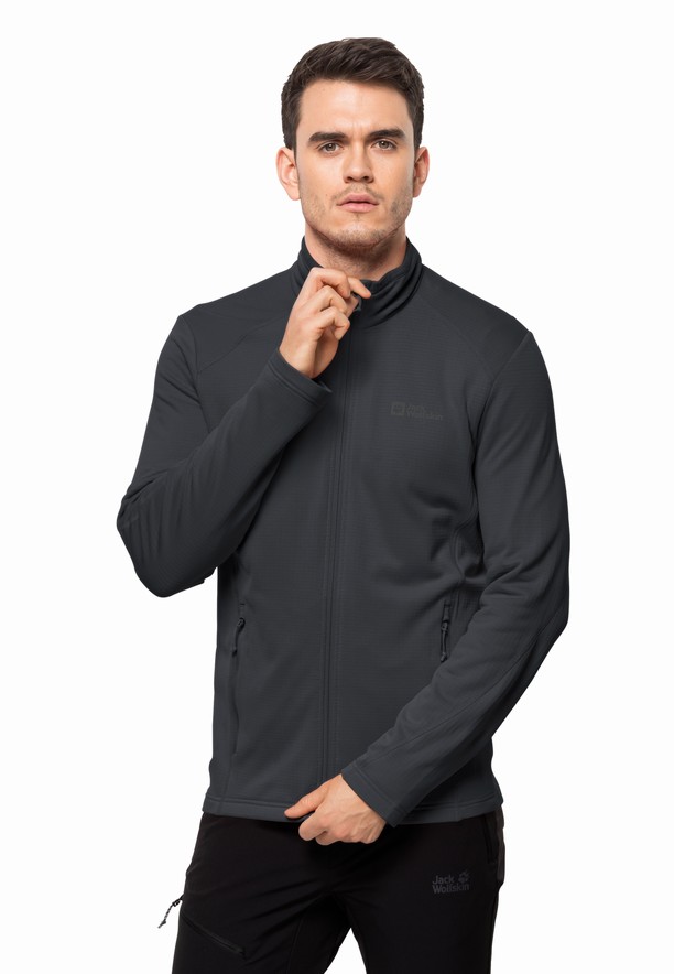 Black Jack Wolfskin Kolbenberg Fz Men Fleece Jackets | 28624219