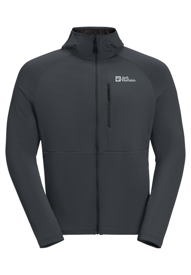 Black Jack Wolfskin Kolbenberg Hooded Fz Men Fleece Jackets | 70588116