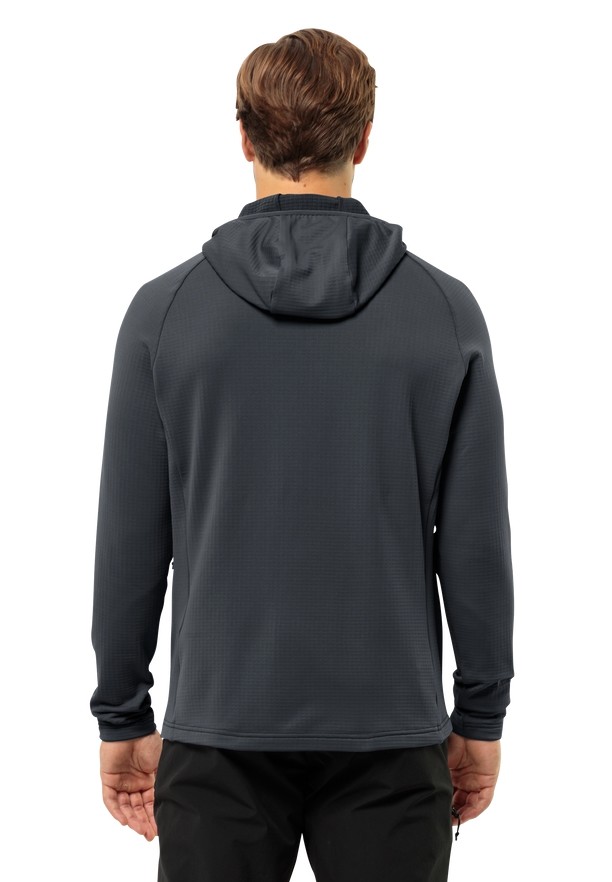 Black Jack Wolfskin Kolbenberg Hooded Fz Men Fleece Jackets | 70588116