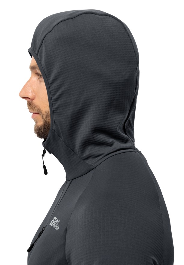 Black Jack Wolfskin Kolbenberg Hooded Fz Men Fleece Jackets | 70588116