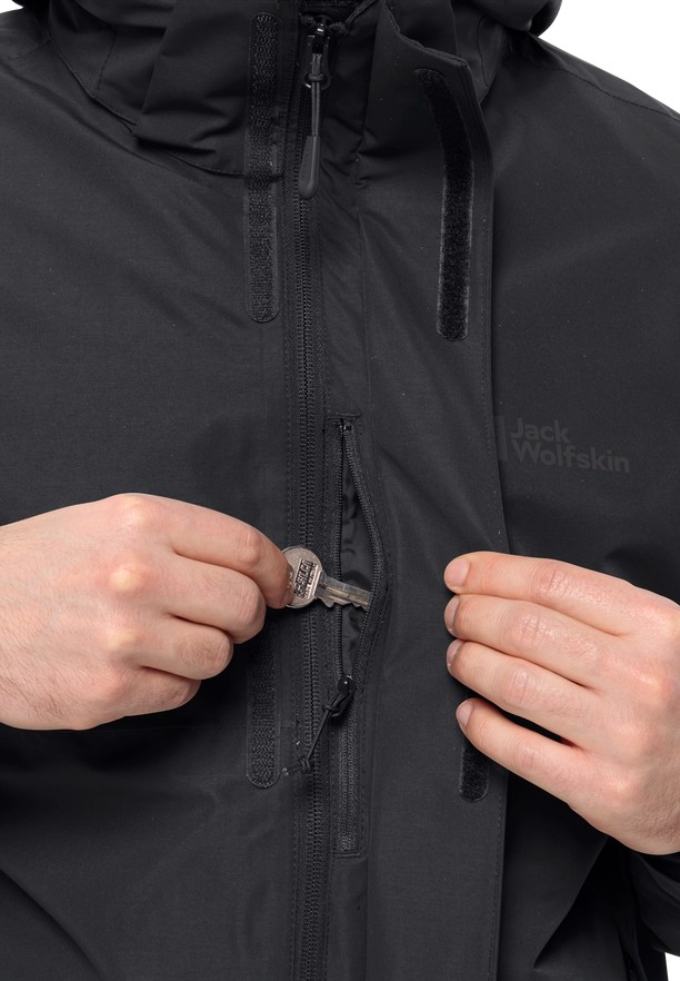 Black Jack Wolfskin Luntal 3in1 Men Jackets | 22235563