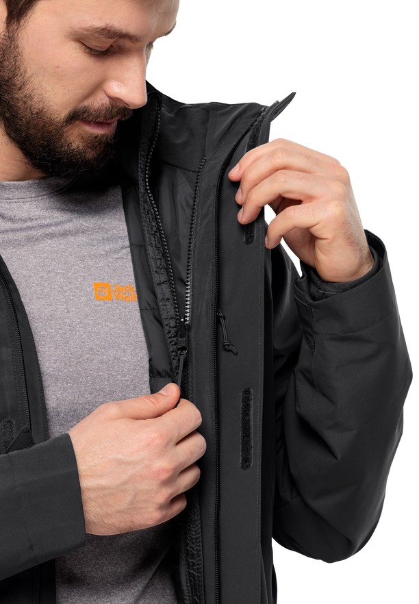 Black Jack Wolfskin Luntal 3in1 Men Jackets | 22235563