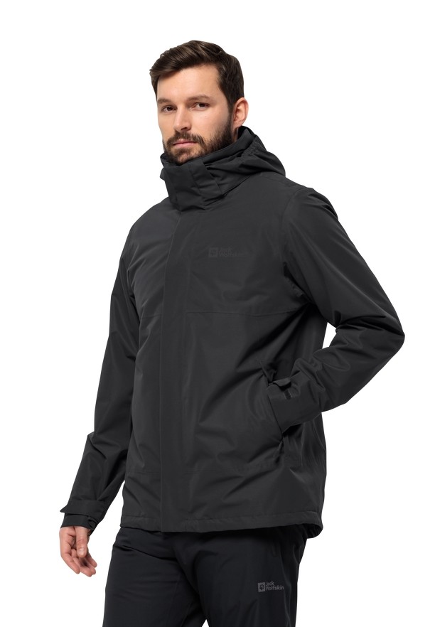 Black Jack Wolfskin Luntal 3in1 Men Jackets | 22235563