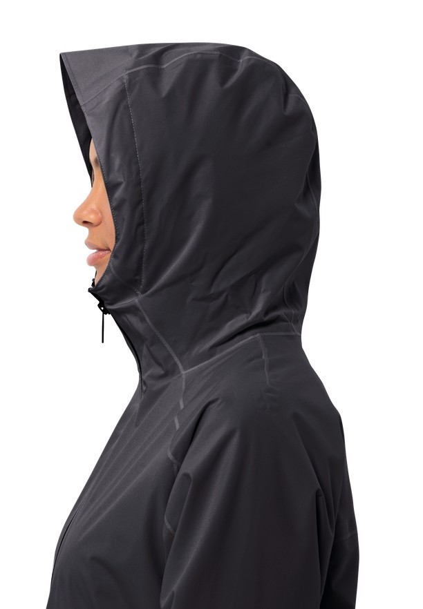 Black Jack Wolfskin Mainkai Long Women Rain Jackets | 81534525