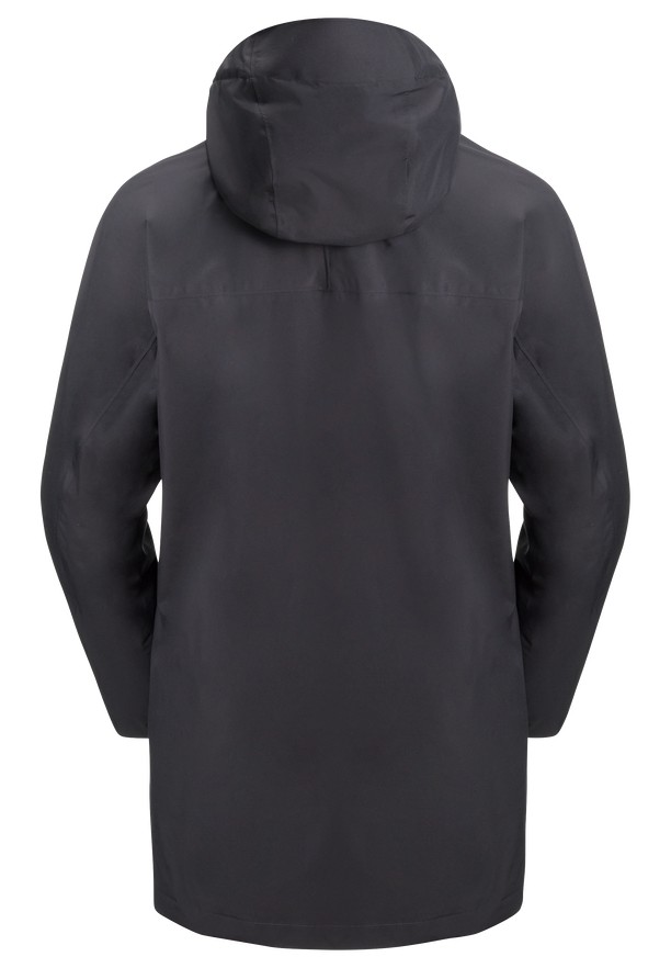 Black Jack Wolfskin Mainkai Long Women Rain Jackets | 81534525
