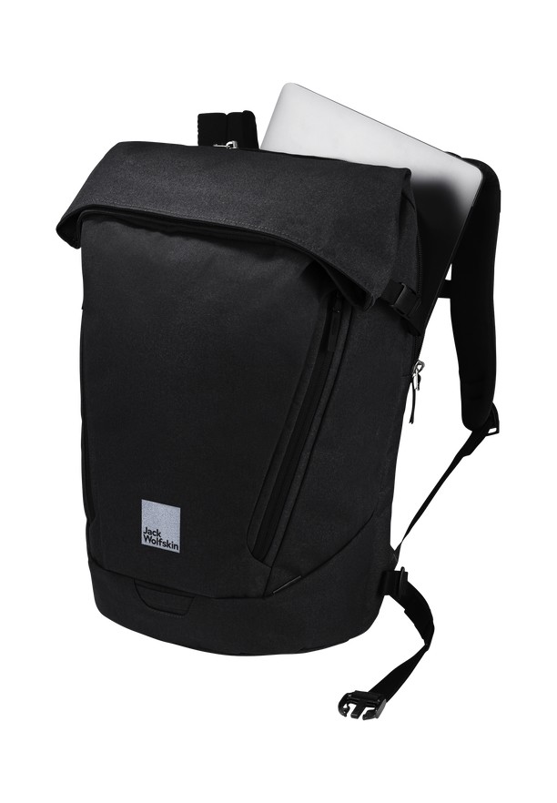 Black Jack Wolfskin Mainkai Rolltop Laptop Men Backpacks | 17726920