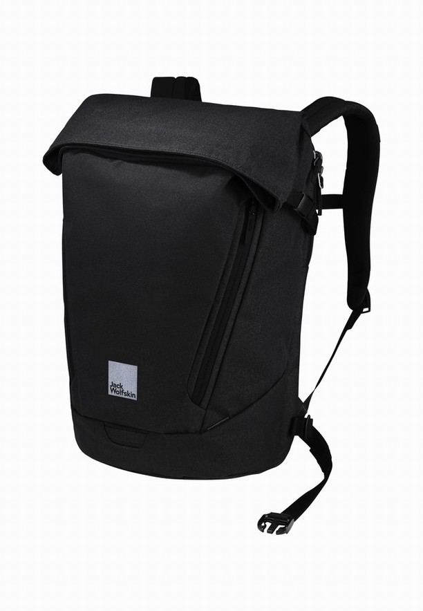 Black Jack Wolfskin Mainkai Rolltop Women Laptop Backpack | 25422580